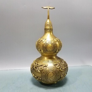 八仙过海铜葫芦仿古纯铜开口葫芦家居店铺办公室玄关装饰葫芦摆件