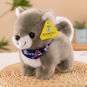 71雨音南阁淘宝仿真宠物狗毛绒玩具比熊犬公仔博美玩偶儿童陪伴娃娃