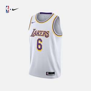 NBA官方正品NIKE耐克男子速干透气篮球服6号球衣背心詹姆斯湖人队