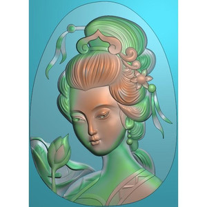 灰度图浮雕精雕图artcam玉雕图电脑雕刻图挂件龙凤观音头像仕女