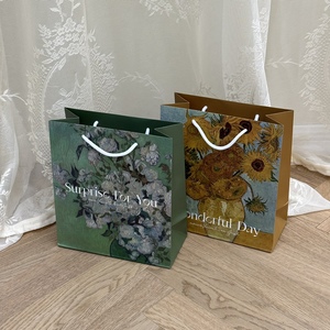 ins美术手贴系列礼品手提包装袋 高级感艺术家创意送礼唯美礼品袋
