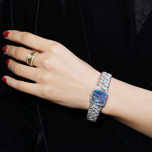 【偏安一隅】伯爵piaget 古董18k白金黑欧泊 女士手动机械表品相