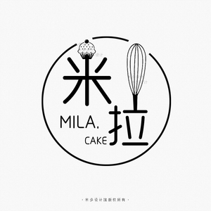 创意私房烘焙甜品蛋糕店铺logo设计插牌不干胶店标头像防盗图水印