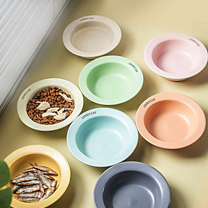 韩国bd陶瓷飞碟碗宠物猫咪餐盘亚克力护颈碗架防打翻水碗猫狗食盆