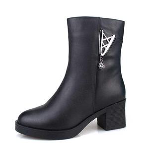 鞋 女鞋 女式皮靴 孚德新款女靴