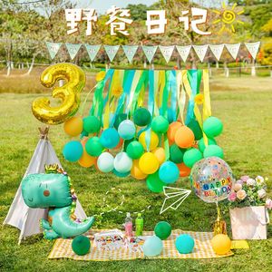 儿童节气球流苏套餐春游野餐背景装饰生日派对韩国ins风布置拍照