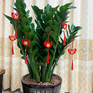 新年乔迁新居进宅布置发财树上盆景福字灯笼招财喜庆创意挂件装饰