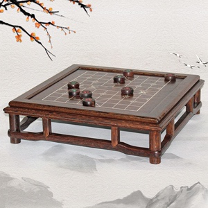 鸡翅木象棋围棋桌 实木棋盘桌子 木质中式实木矮棋桌 红木飘窗桌