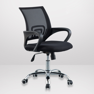 黑色办公椅子升降转椅会议室会客椅会议网布椅电脑书桌固定职员椅