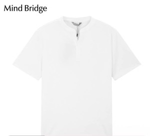 MindBridge百家好男装短袖纯色百Tv领上衣正品MWTS318C-498