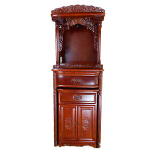 厂家批发佛教用品立柜立龛实木神台68拖柜佛龛神龛神柜佛柜佛堂展