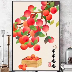 硕果累累十字绣成品