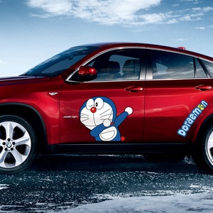 水寒车品专营店天猫叮当猫汽车油箱盖车贴创意个性9295加油提示可爱