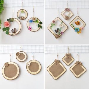 幼儿园教室环创墙面装饰材料手工编织麻绳圆盘 小学创意吊饰挂饰