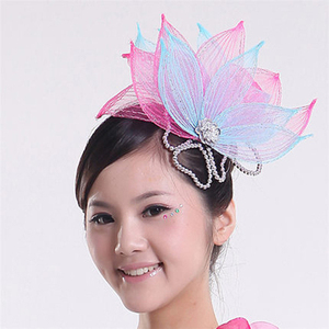 特价民族古典舞蹈荷花头饰头花舞台演出头花秧歌舞广场舞头饰配饰