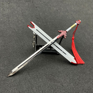 22cm倚天屠龙记2001版赵敏倚天剑合金武器模型钥匙扣挂件挂饰摆件