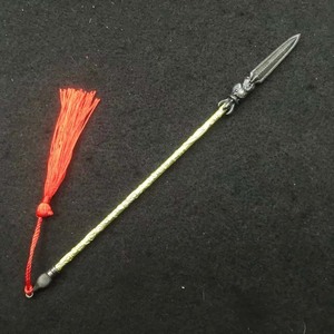 22cm隋唐演义罗成长枪武器模型合金摆件罗神枪摆饰玩具cosplay