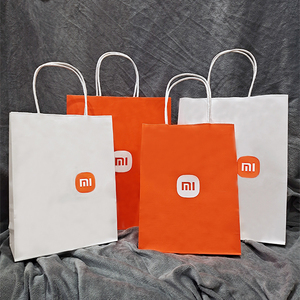 小米手机店通用牛皮手提袋纸袋礼品购物袋子平口塑料手提包装袋子