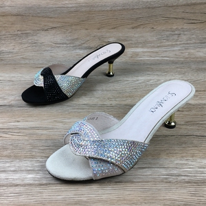 断码处理夏季新款套脚细跟凉拖鞋真皮磨砂露趾鱼嘴百搭中跟凉鞋女