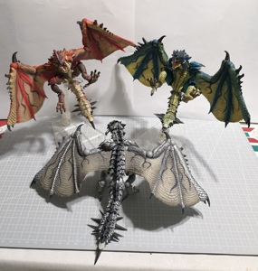 现货 海洋堂 山口式 121 ex 怪物猎人 mh 雄火龙 苍 银 可动手办