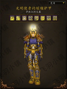 魔兽世界圣骑士幻化史诗萨格拉斯之墓光明使者的璀璨护甲套装复古