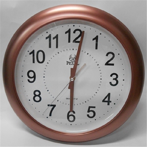 包邮明珠星挂钟13寸创意圆形扫描超静音石英钟表现代家用客厅时钟