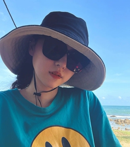 日本uvcut防晒帽遮阳帽渔夫帽防紫外线大s同款 送防风绳