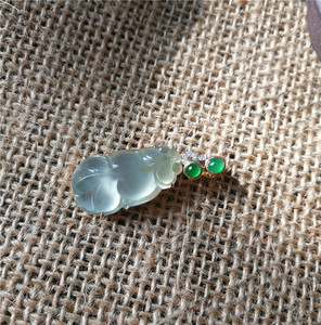 翡翠金鱼高冰镶嵌