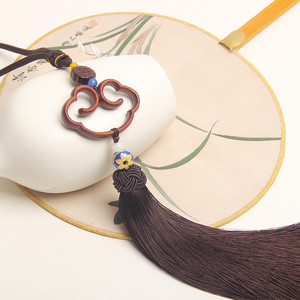 汽车挂件后视镜吊坠车内装饰平安符男女士款檀木如意创意车载高档