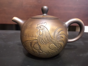 张世奇程剛手工生肖壶鸡壶紫砂窑变壶