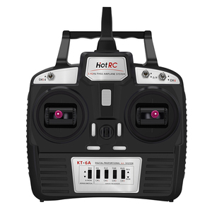 hotrc-kt6a航模遥控器 2.4g6通道含接收器航模飞机苏su27配