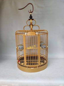 川笼画眉笼 名家笼 落款笼 半贴青镶嵌牛骨 纯手工鸟笼 精品川笼