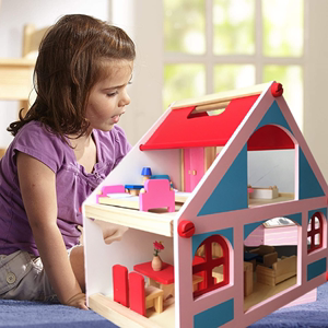 公主娃娃家宝宝别墅儿童木制过家家房子玩具屋女孩益智玩具娃娃房