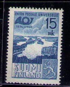 芬兰-1949年万国邮联75周年 芬兰湖 全新原胶上品套特价258