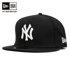 NY洋基扬基队黑色白标全羊毛经典球迷款MLB棒球帽子