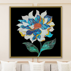 手工珐琅彩客厅装饰画玄关走廊钻石画餐厅卧室沙发背景玻璃画挂画