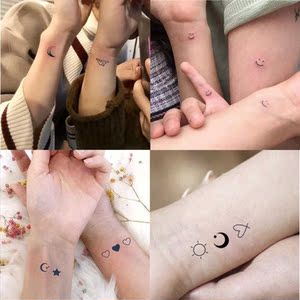 18张草本果汁纹身贴女防水持久仿真半永久不反光ins风纹身贴纸