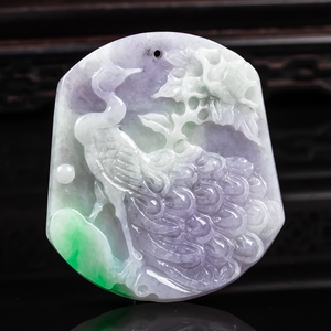 00白金汉宫65淘宝中矿翡翠 18k胸针孔雀开屏胸针翡翠镶嵌帝王绿玉石