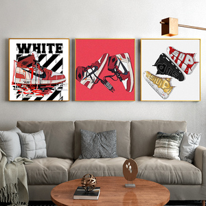 潮鞋装饰画aj鞋店挂画潮牌潮流工作室客厅儿童房间卧室背景墙壁画