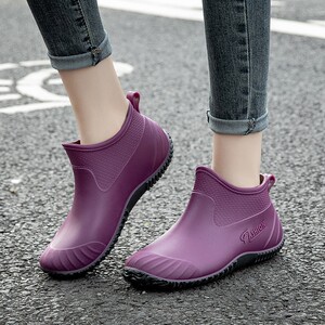 雨鞋女夏季短筒漂亮防滑雨靴女生低帮轻便时尚款半筒水鞋防水胶鞋