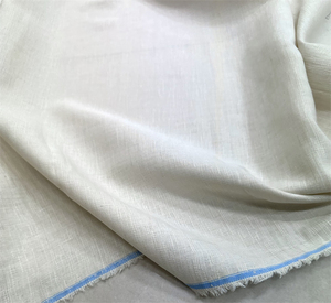 大牌尾货米白色梭织重磅格纹提花绢纺真丝面料设计师布料