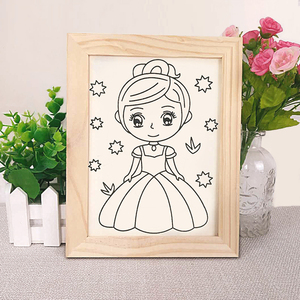 幼儿园手工diy填充画画卡通画早教益智玩具儿童涂色填充画涂鸦画