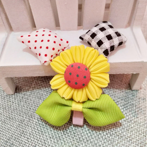 新款纯手工制作原创儿童向日葵太阳花发夹 卡子女童