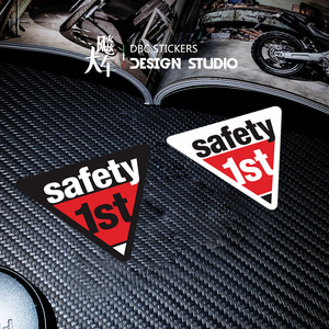 SAFETY 1ST安全第一警示贴 摩托车 车贴新手上路车尾安全防水反光