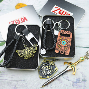 Zelda塞尔达传说梅祖拉假面荒野之息圆盘钥匙扣时间盾铁盒礼物品