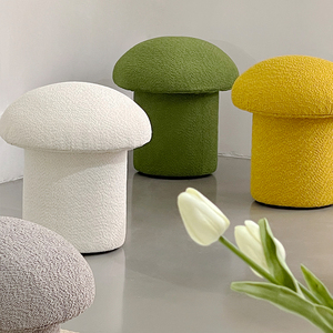 mini/设计师北欧可爱蘑菇凳换鞋凳可爱矮凳墩化妆凳儿童小沙发