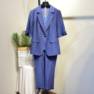 依瑞轩22c-22112凯思淇显瘦天丝西服三件套套裤套装2022秋季女装