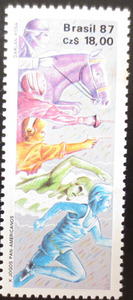 巴西邮票 1987年5月20日 第10届泛美运动会 1全 新