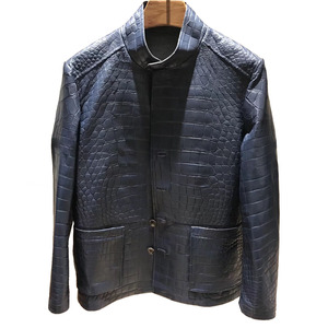 鳄鱼皮皮衣男真皮