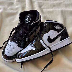 【美国直邮】【全盒】 不退换 gs aj1 全明星 黑白熊猫 漆皮